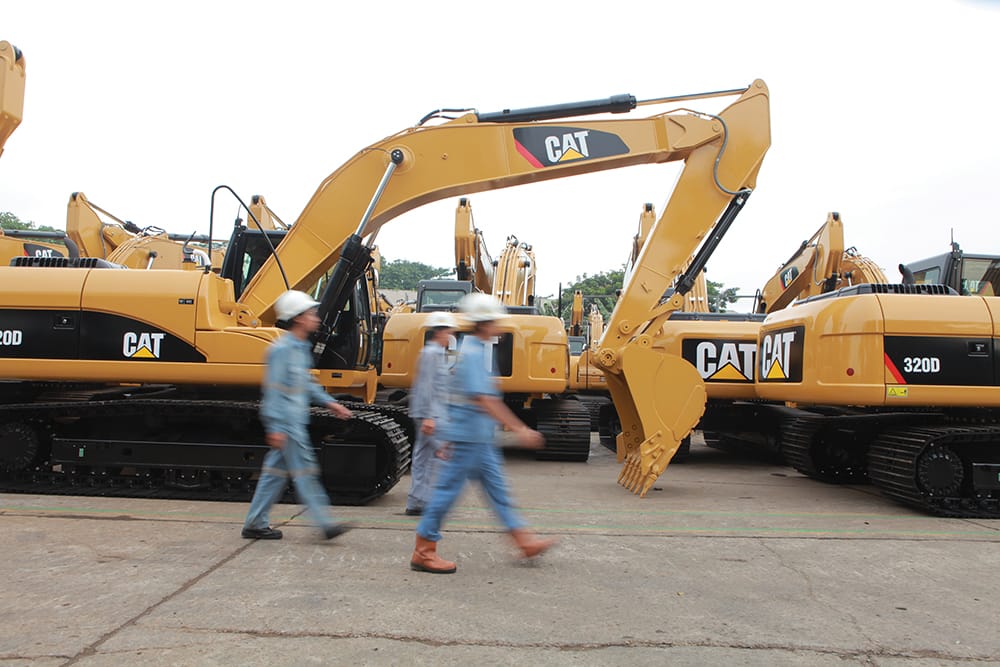 Ilustrasi Ekscavator Caterpillar