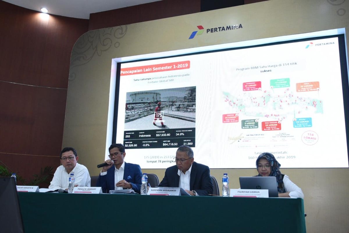 Laba Bersih Pertamina Naik Dua Kali Lipat di Semester I-2019