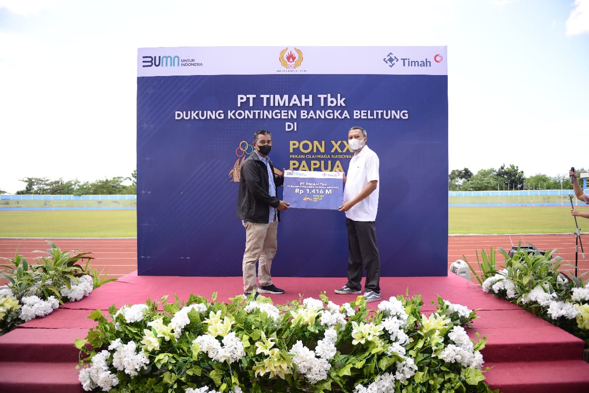 PT Timah,Tbk Gelontorkan Rp 1,4 Miliar Untuk Tim PON XX Babel