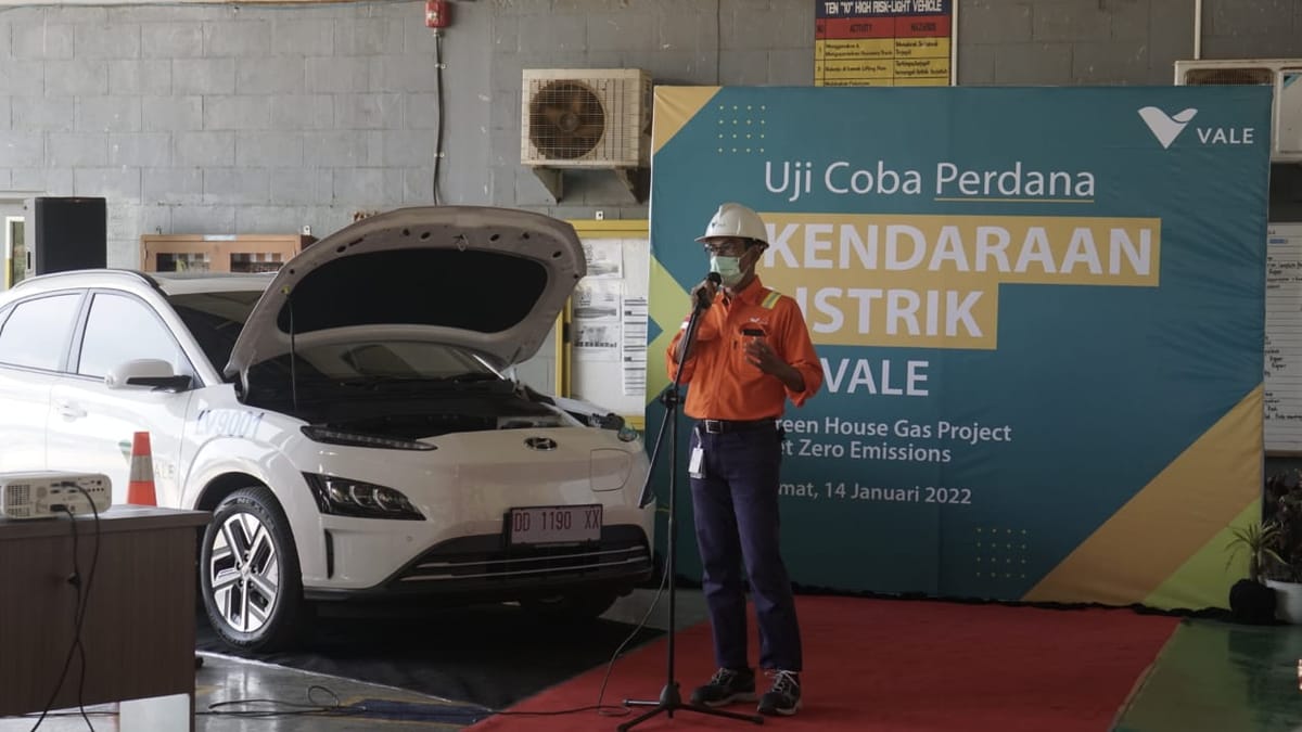 Kejar Net Zero Emissions 2050, PT Vale Uji Coba Mobil Listrik di Area Operasional
