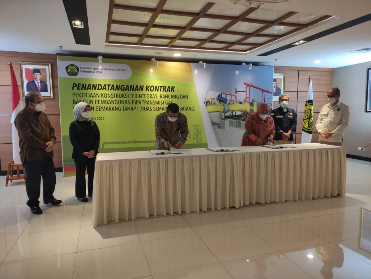 Kementerian ESDM Teken Kontrak Pembangunan Pipa Cisem Tahap I Senilai Rp1,17 T