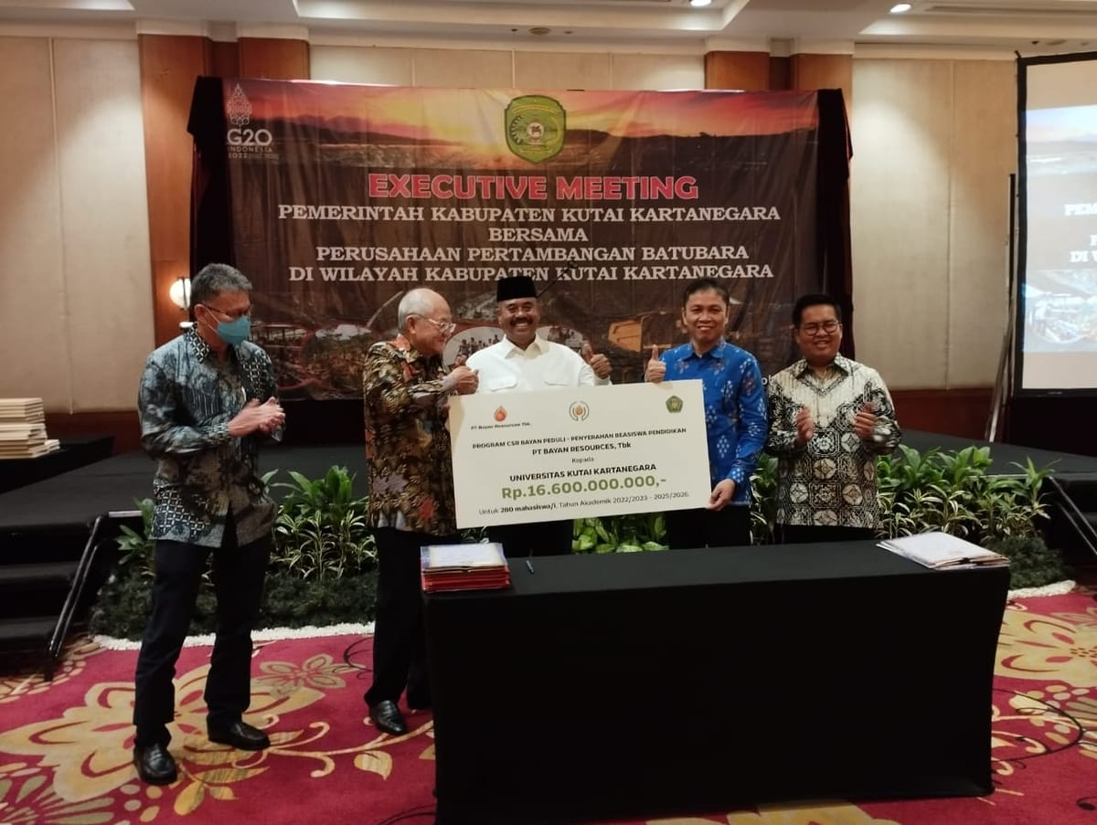 Bayan Resources Komit Salurkan Beasiswa Untuk Mahasiswa Universitas Kutai Kartanegara Senilai Rp 16,6 Miliar