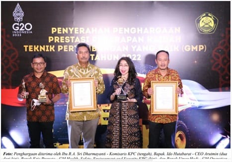 Dua Anak Usaha Bumi, KPC  dan Arutmin Borong 25 Penghargaan GMP Award 2022 KESDM