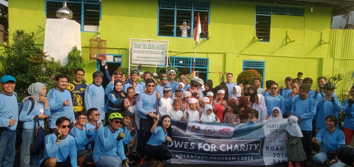 Gowes for Charity, PAMA Santuni Anak Yatim Piatu Yayasan Seia Sekata Jakarta