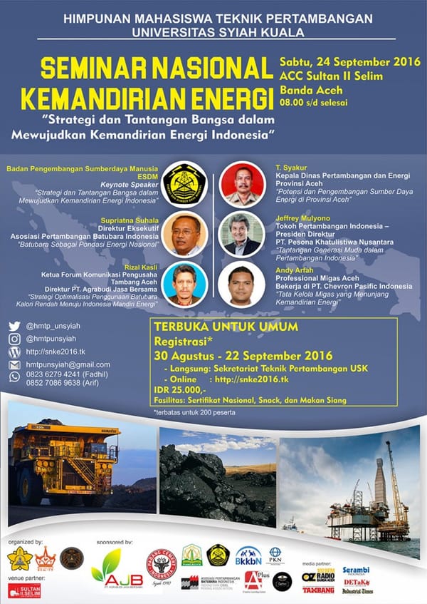 HMTP Unsyiah Selenggarakan Seminar Kemandirian Energi