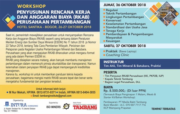 Majalah TAMBANG Gelar Workshop RKAB