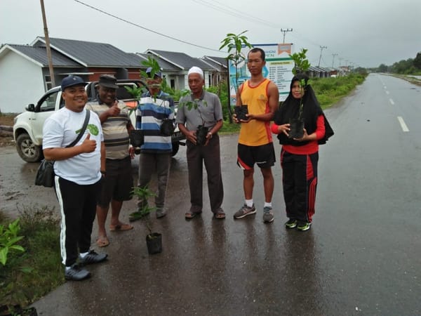 Mifa Bersaudara Tanam Ratusan Pohon di Meulaboh