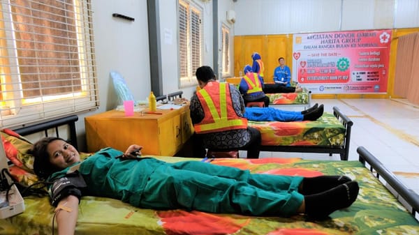 Amankan Stok Darah Di RSUD Labuha, Karyawan Harita Nickel Lakukan Donor Darah