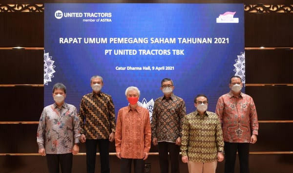 UNTR Bagikan Deviden Tunai Tahun Buku 2020 Sebesar Rp.2,4 Triliun