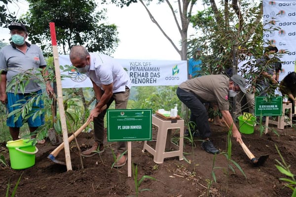 Adaro Tanam Pohon Di DAS Bukit Menoreh