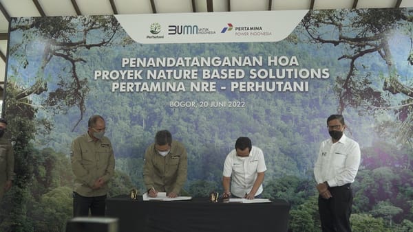 Pertamina NRE dan Perhutani Tandatangani Program Nature Based Solutions