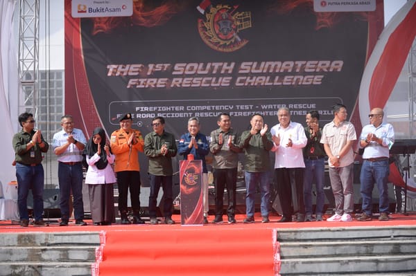 PTBA Gelar The 1st South Sumatera Fire and Rescue Challenge