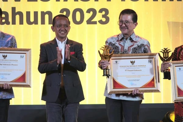 PTFI Dianugerahi Penghargaan Investasi Pionir 2023 Oleh BKPM