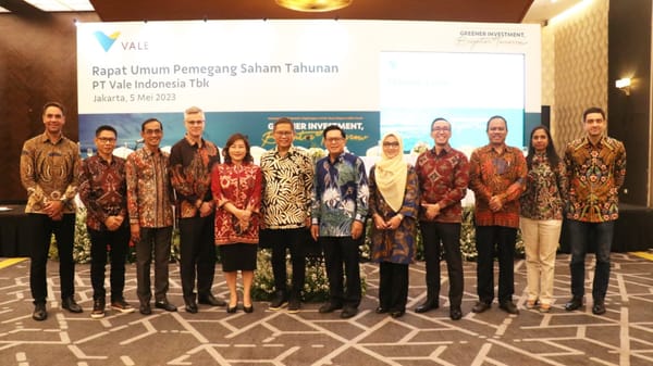 Gelar RUPS Tahunan, VALE Bagikan Dividen Sebesar USD60,120 Juta