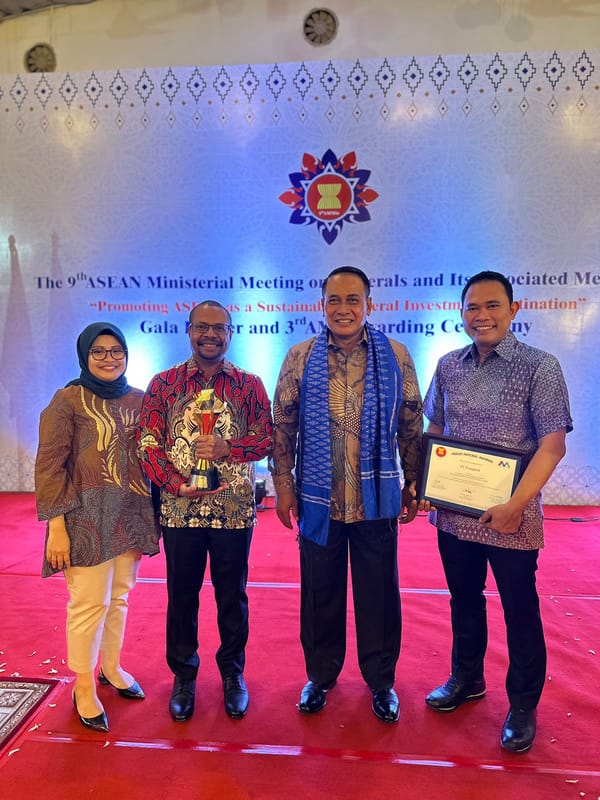 PTFI Raih Penghargaan GMP Metallic Mineral Di Ajang Asean Mineral Awards 2023