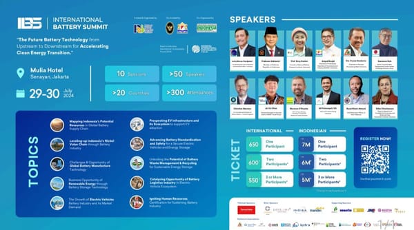 International Battery Summit Kembali Digelar, Banyak Isu Strategis Dibahas
