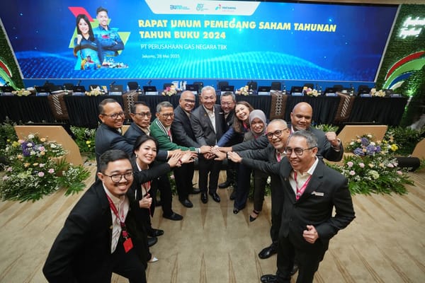 RUPST PGN 2025 Setujui Bagikan Dividen Sebesar 80% Laba Bersih 2024 Setara USD 271,5 Juta